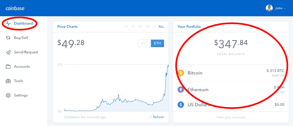 how to buy bitcoin on coinbase from usd wallet